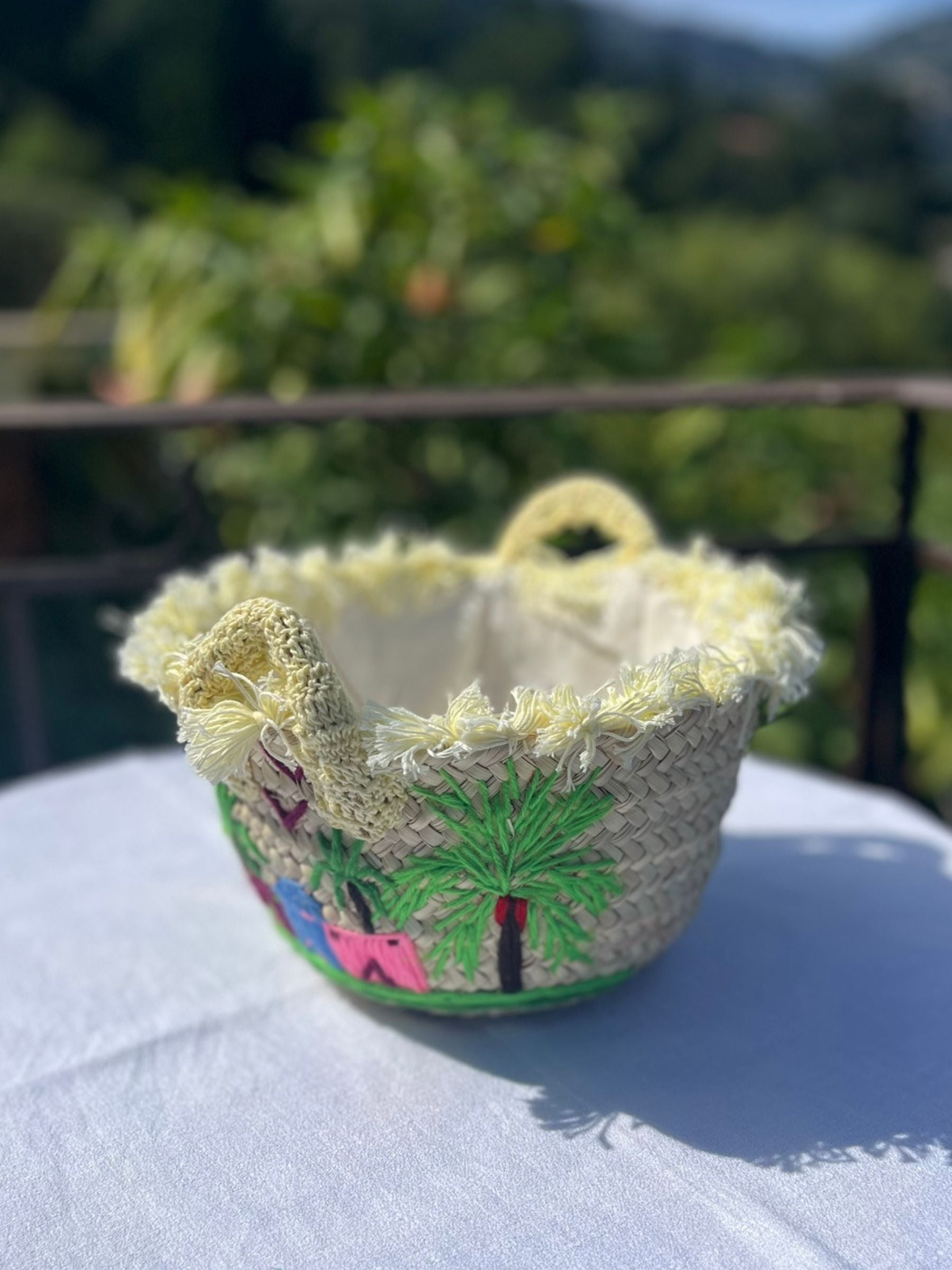 Small Palm Basket Bag