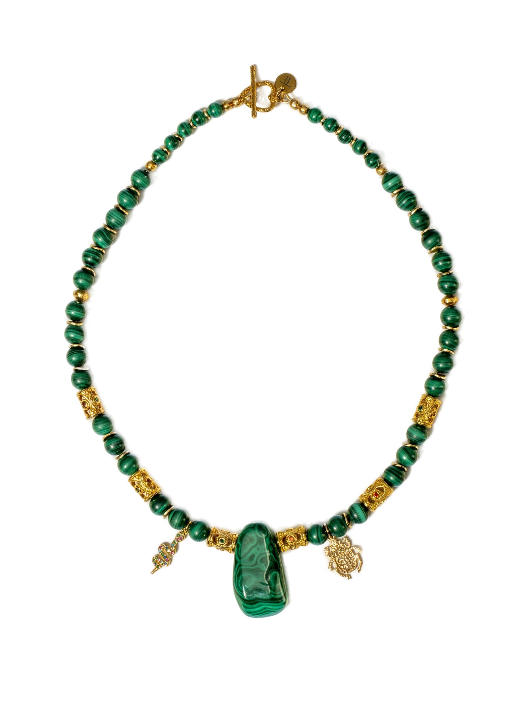 "Riviera Malachite" necklace