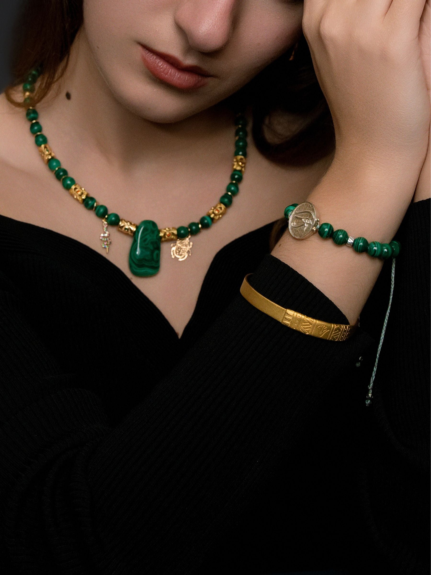 Collier "Riviera Malachite"