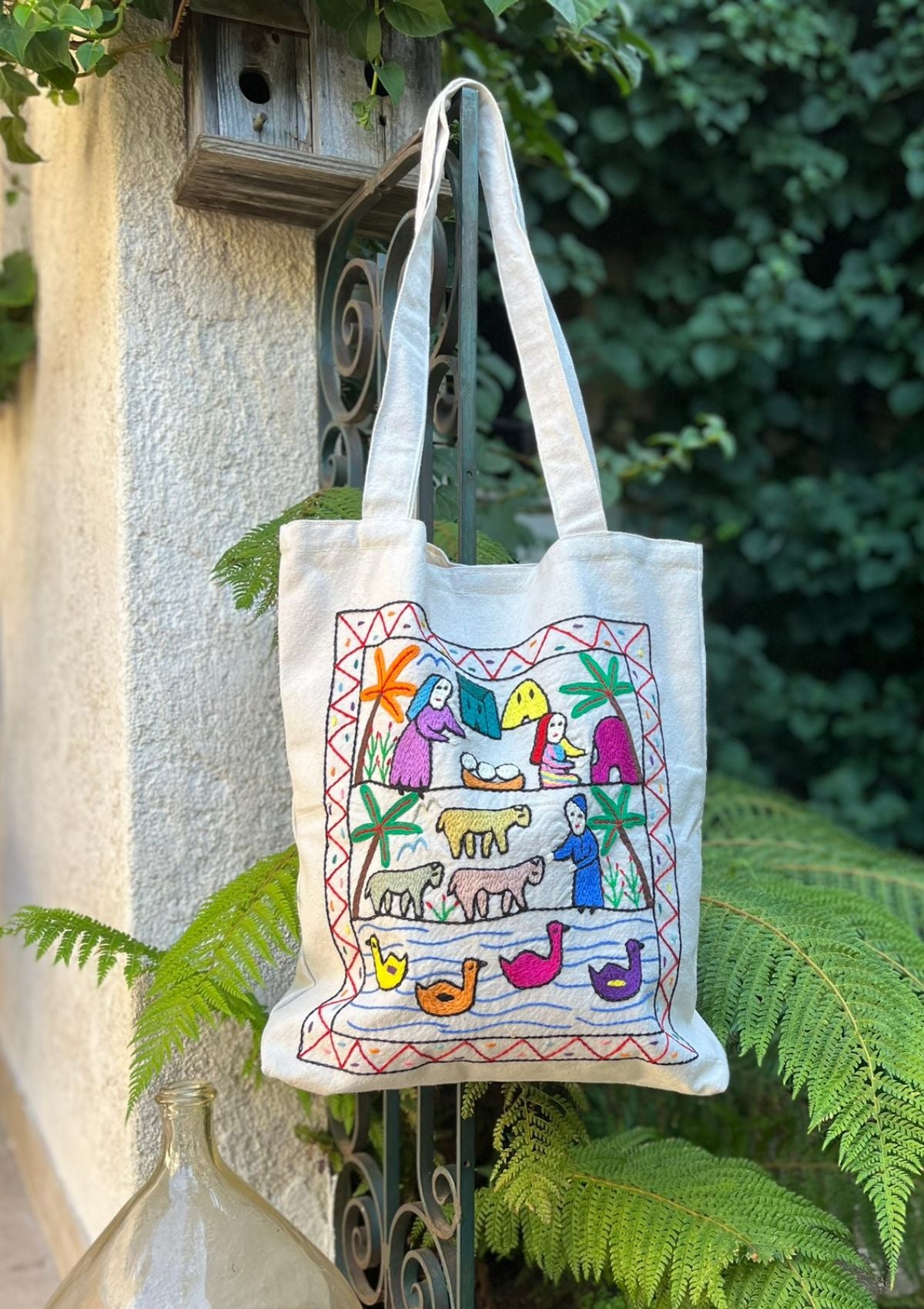 Maxi Tote bag - Cabas brodé main